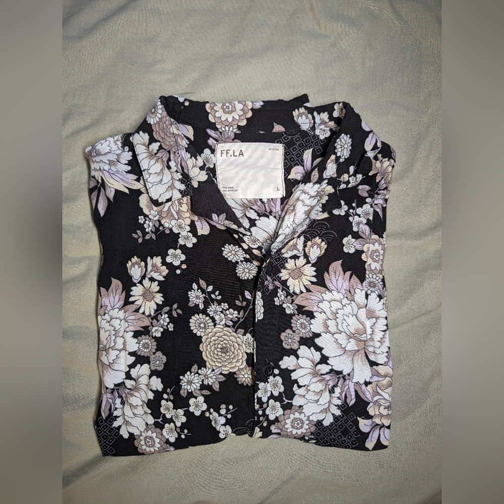 Large Floral Button Down Shirt
